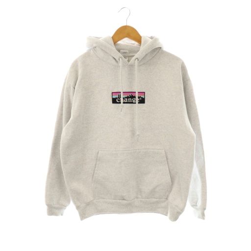 【中古】チェンジ Change BOX LOGO プルオーバー パーカー コットン L グレー /NR ■OS ■AD メンズ 公式 チェンジ Change BOX LOGO プルオーバー パーカー コットン L