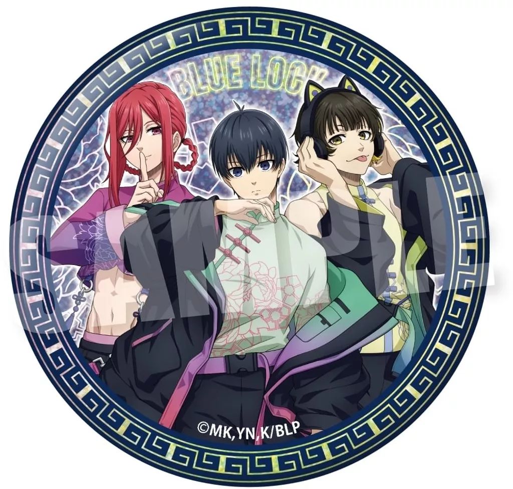 中古】バッジ・ビンズ 潔世一＆蜂楽廻＆千切豹馬 BIGホロ缶バッジ NEON