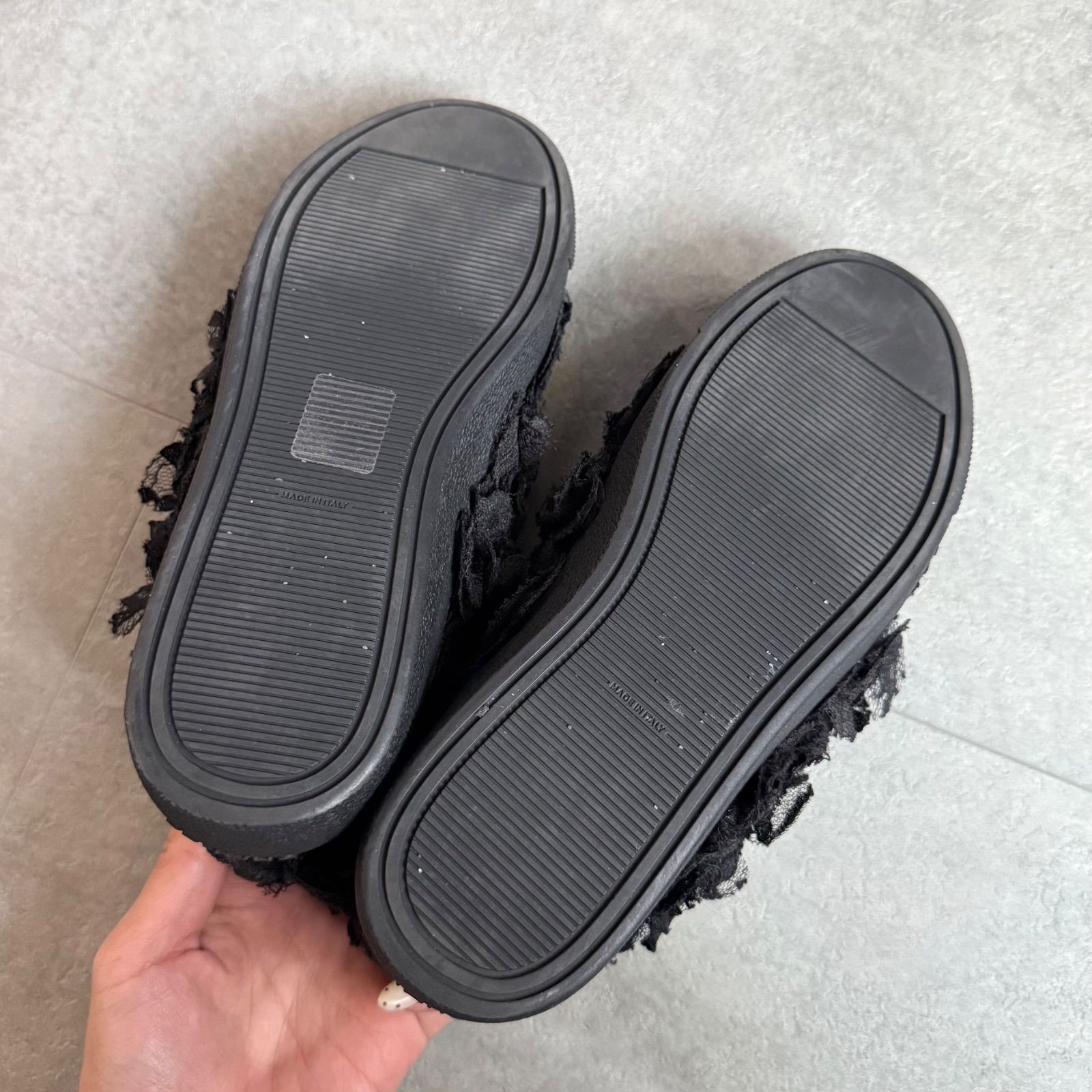 美品 CHANEL シャネル ココマーク カメリア レース スニーカー 