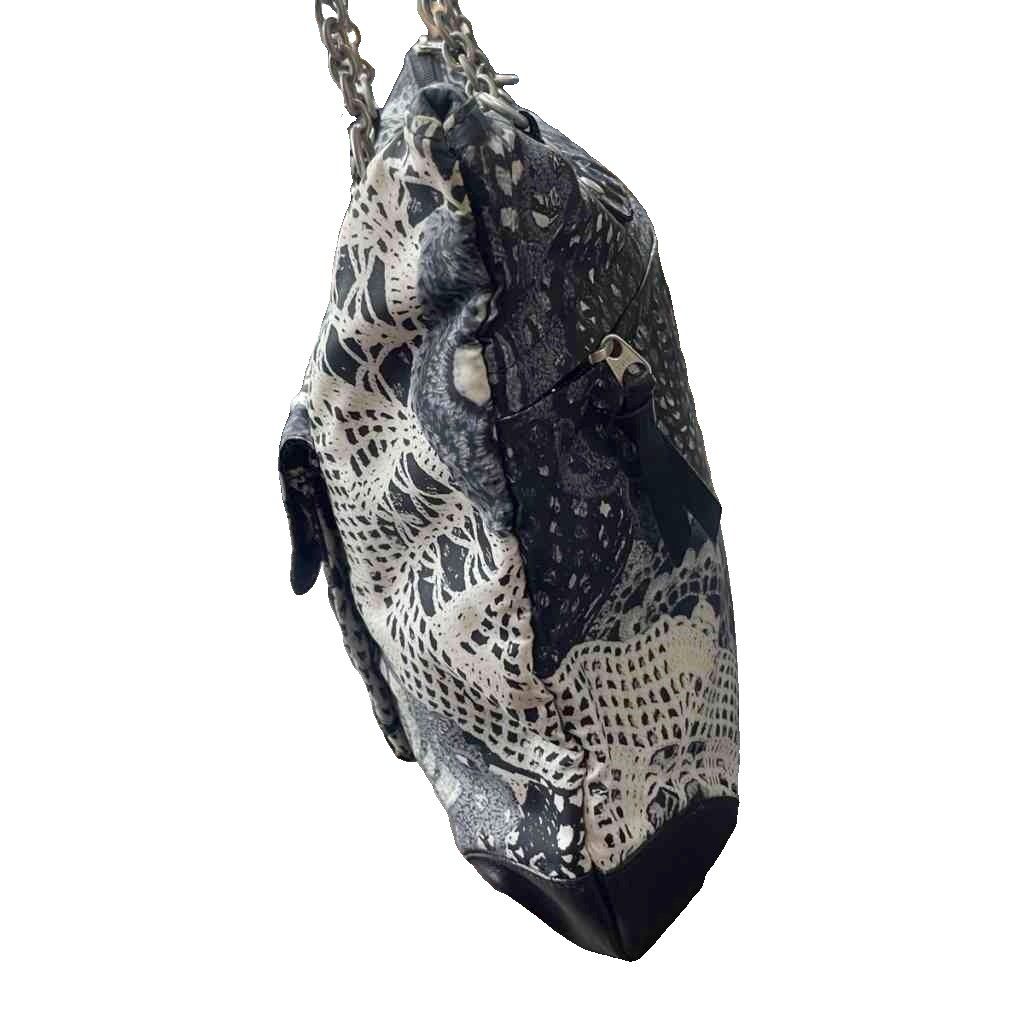 『美品』⭐️トクコプルミエヴォル⭐️黒地に白いレースとベージュ地にグリーンの柄同梱❣️ トクコプルミエヴォル TOKUKO 1er VOL チェーン ショルダーバッグ