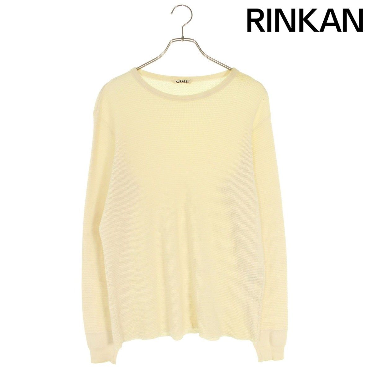 オーラリー A5AP01IW コットン/ウールワッフル長袖カットソー メンズ 3