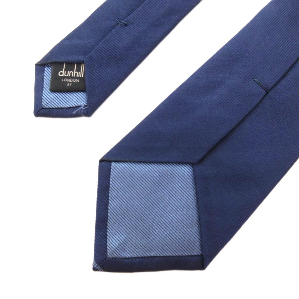 【中古】ダンヒル dunhill 美品 ネクタイ レギュラータイ ライン ロゴ シルク 紺 ネイビー /AE ■GY47 メンズ ダンヒル dunhill 美品 ネクタイ レギュラータイ ライン ロゴ シルク