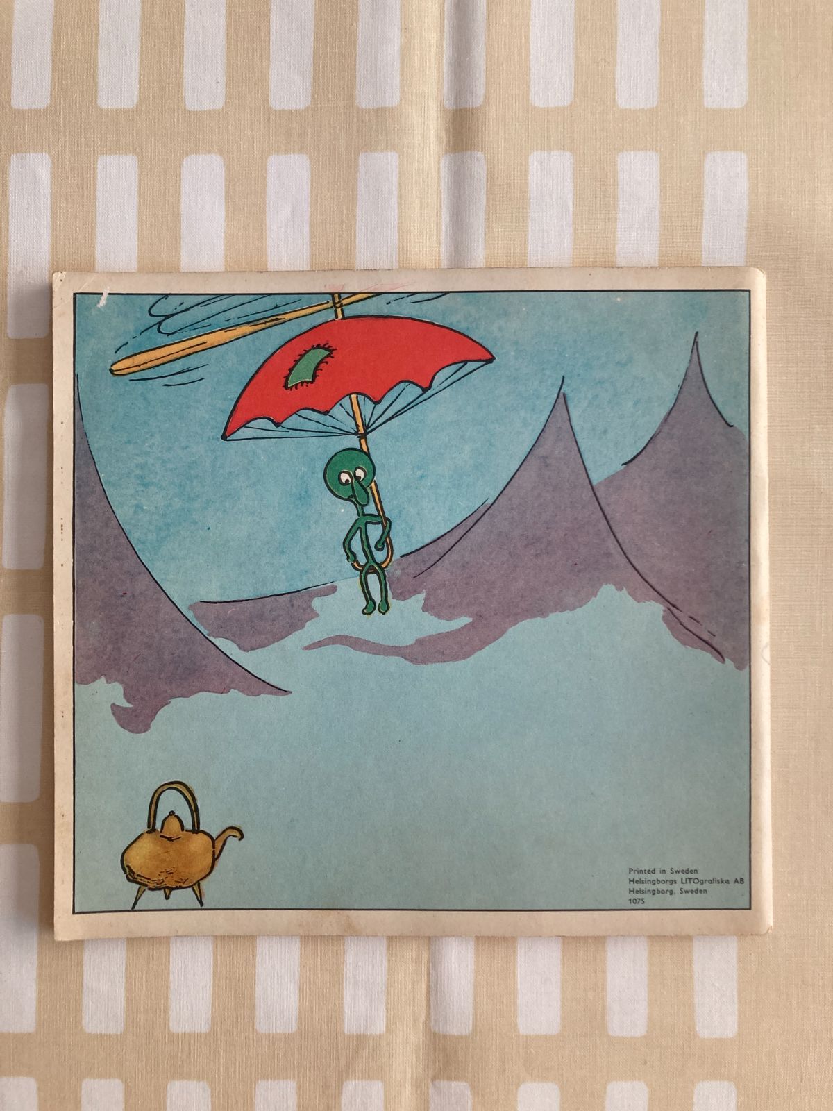 北欧 LITEN EN 天狗 宇宙人 破れ傘 スウェーデン リソグラフィー リトグラフ