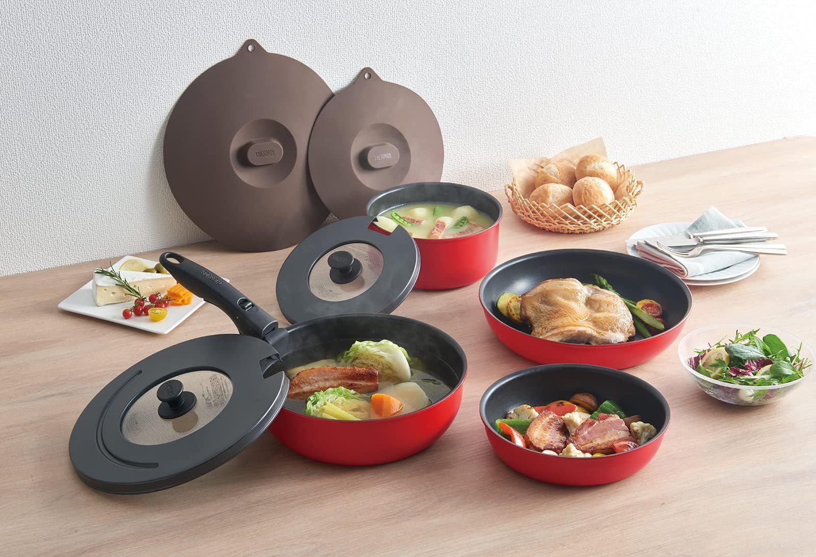 取っ手のとれるフライパン9点セットCA デュラブルシリーズ