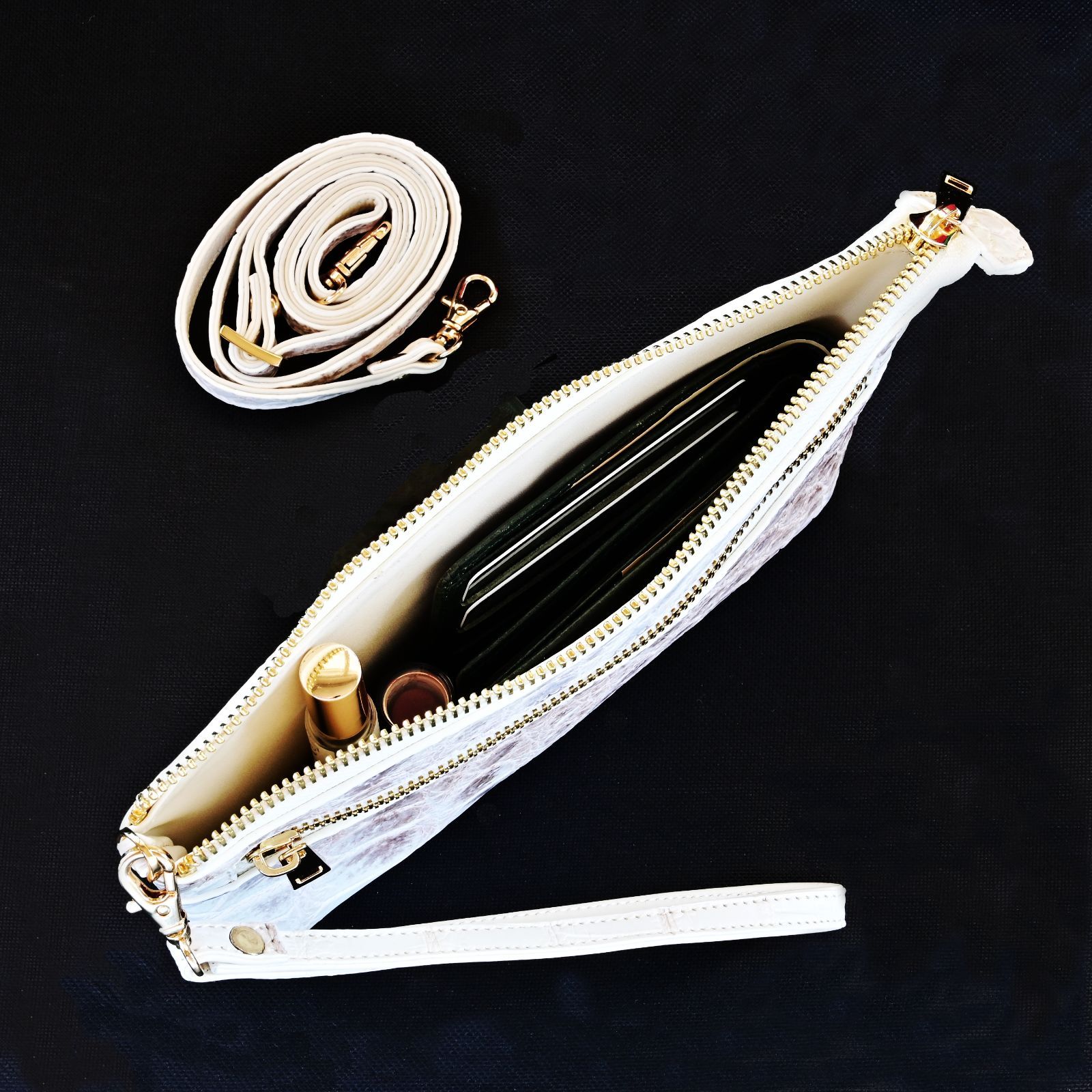 ヒマラヤクロコダイル柄クラッチバッグ