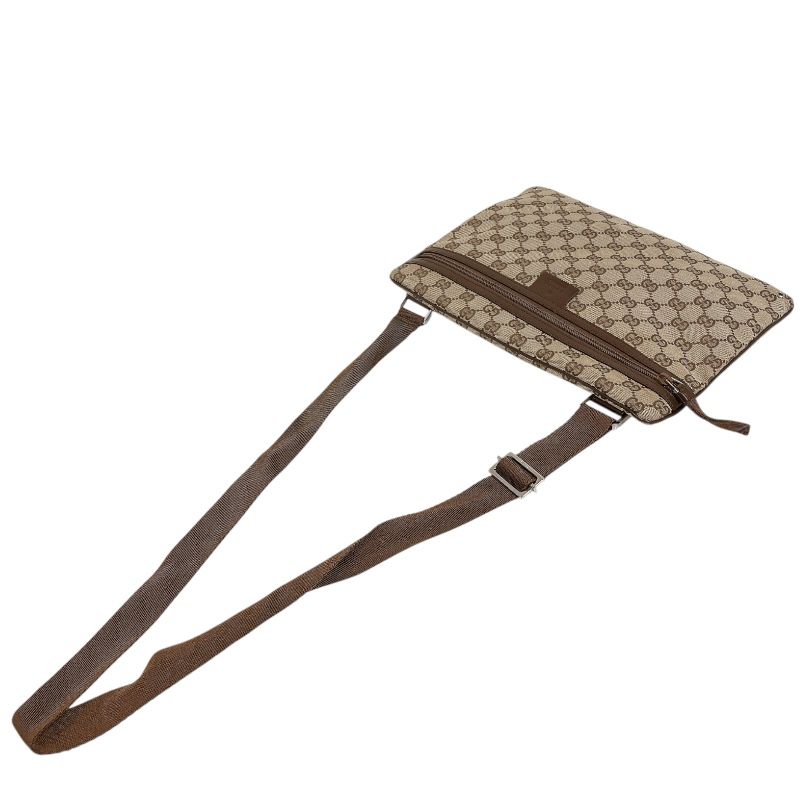 GUCCI グッチ　ショルダーバッグ　GGキャンバス　レザー　　肩掛け グッチ GUCCI GGキャンパスショルダーバッグ 90476 GGキャンバス