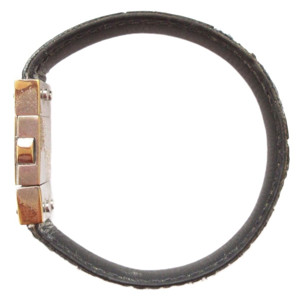 ルイヴィトン LOUIS VUITTON ダミエ ブレスレット レザー ロゴ 黒 ブラック /AE ■GY47