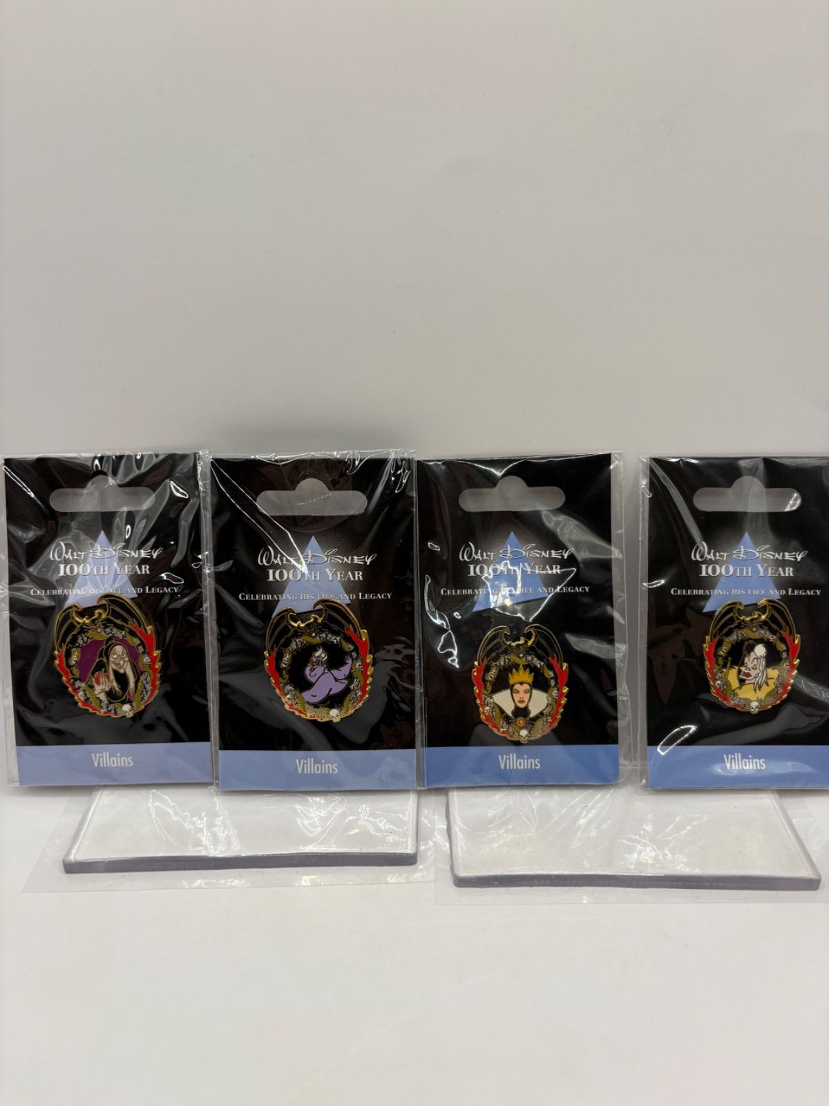 ディズニー100周年 ヴィランズ ピンバッジ 4個セット - メルカリ
