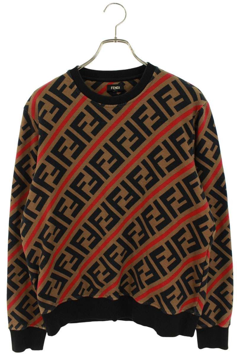 フェンディ FY0944 A7A9 ズッカ柄クルーネックスウェット メンズ L