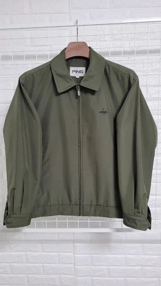 M-100 PING핑 カーキ メンズゴルフウェア スイングトップジャケット 実寸Lまで