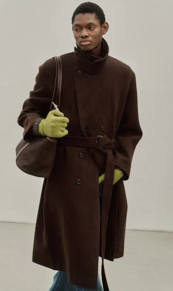 NOIRER ルーズフィット アルパカ ブークレ トレンチコート