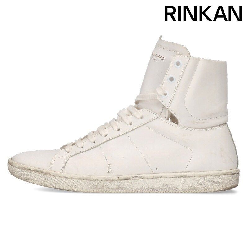 サンローランパリ 417850 ハイカットレースアップレザースニーカー メンズ 40.5