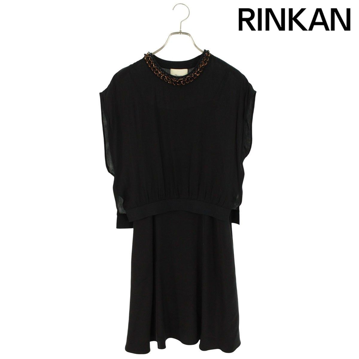 スリーワンフィリップリム サイズ:2  S114-9368LSG_SLIP シルクレイヤードワンピース 中古 BS99 スリーワンフィリップリム S114-9368LSG_SLIP シルクレイヤード