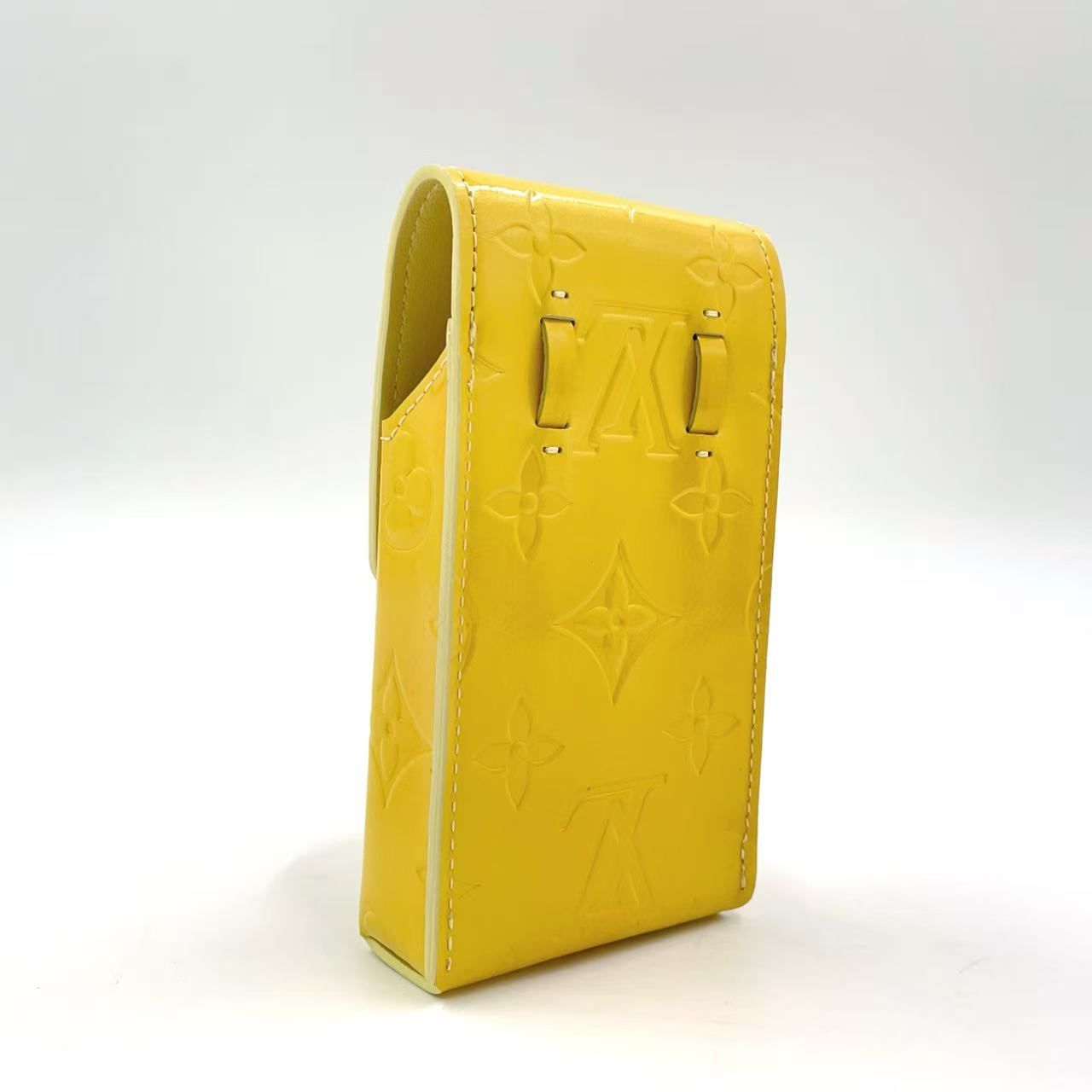 ヴィトン ヴェルニ ケース カードケース 財布 イエロー エナメル LOUIS VUITTON モノグラムヴェルニ エナメル イエロー シガレット