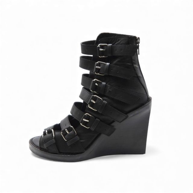ANN DEMEULEMEESTER GLADIATOR SANDAL BLACK サイズ37 071-2828-175
