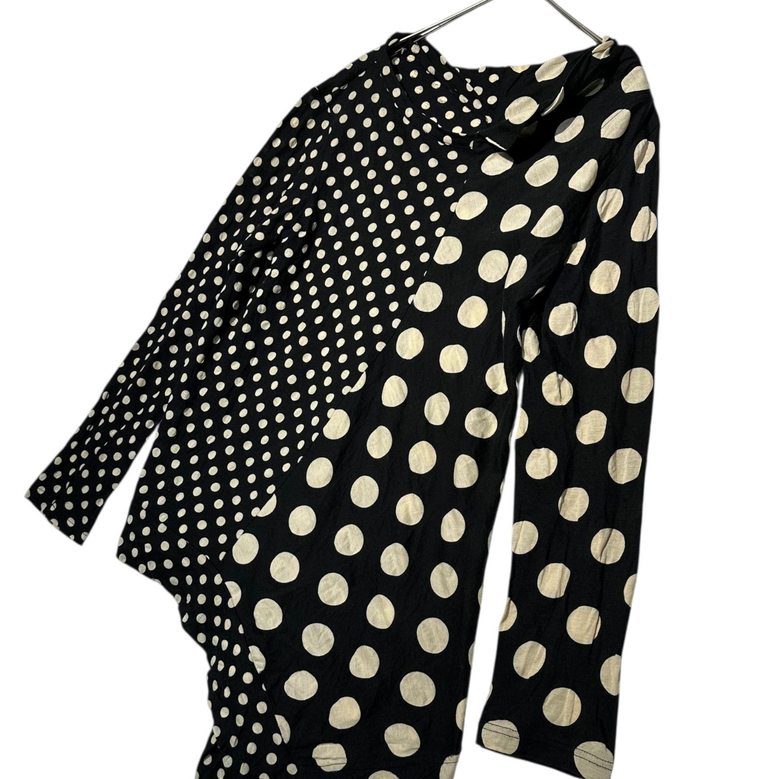 Y’s ワイズ アシンメトリー 刺繍カットソー ハイネック ロング丈 2サイズ 変形ロングトップス レディース トップス ロング 送料無料・再入荷