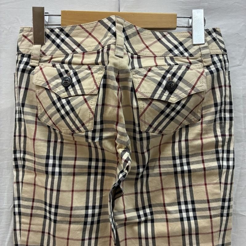 バーバリー・ブルーレーベル ノバチェック カプリ サブリナ クロップド