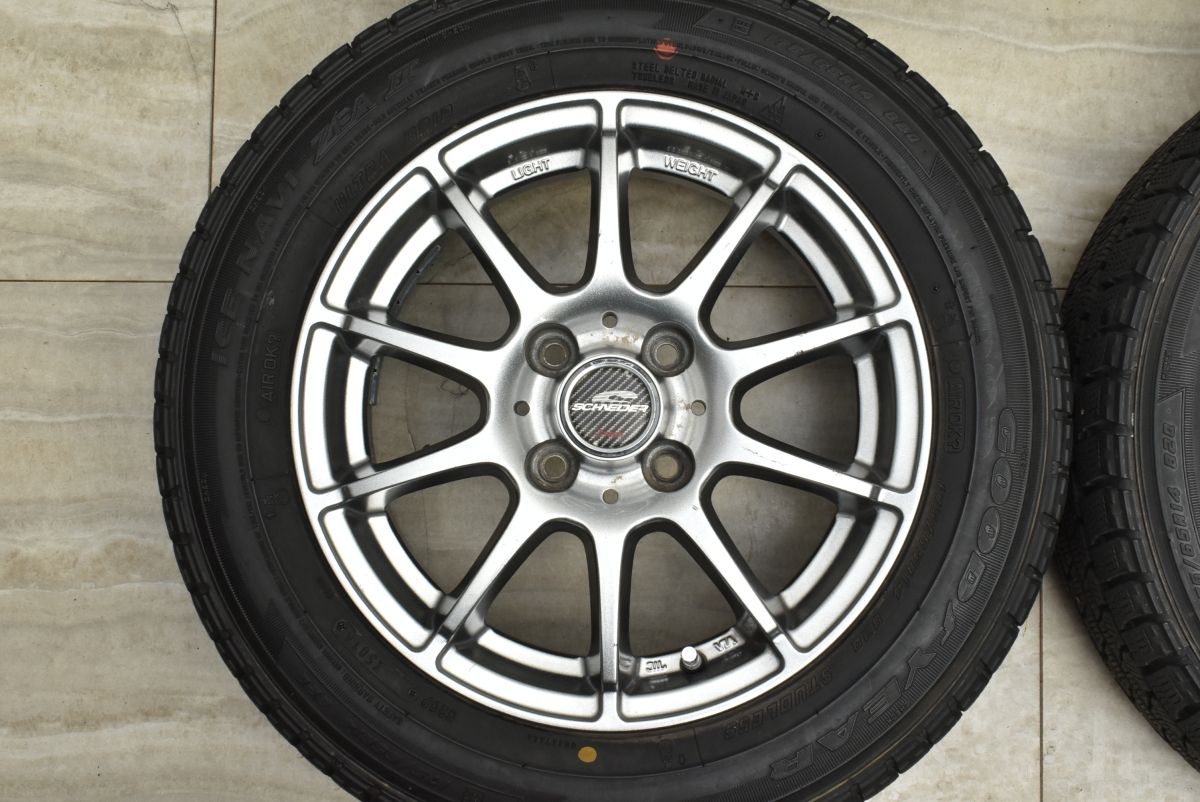 パッソ ヴィッツ 等に シュナイダー 14 in 5 J 38 PCD 100 グッドイヤー アイスナビ ZEAII 175 65 R ノート デミオ スペイド