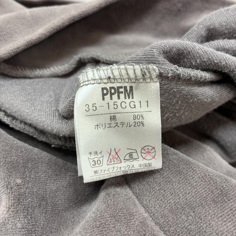 ピーピーエフエム 00s ベロア ダブルファスナー ジップアップ パーカー