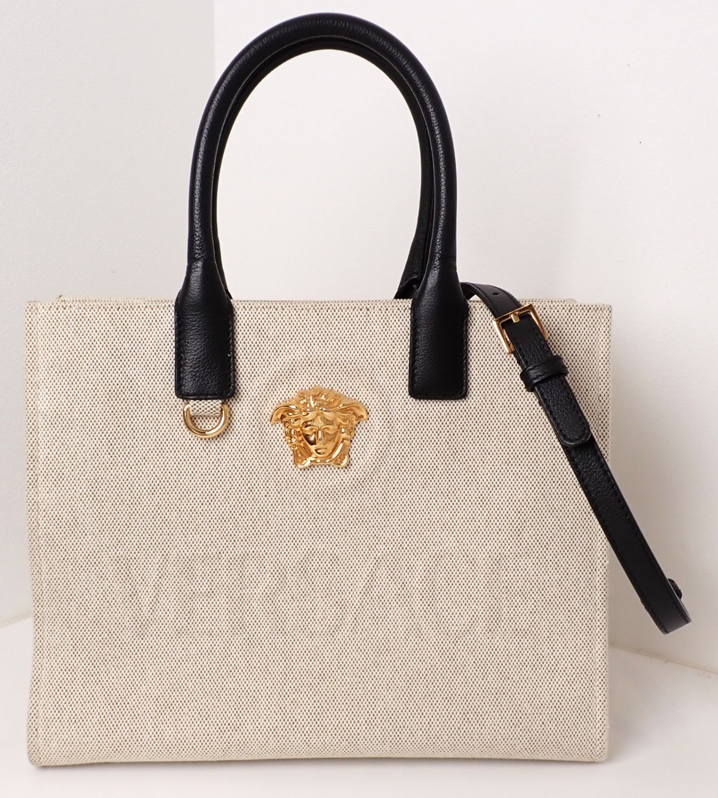 VERSACE(ヴェルサーチ) ラメドゥーサ スモール ホワイト×ブラック 