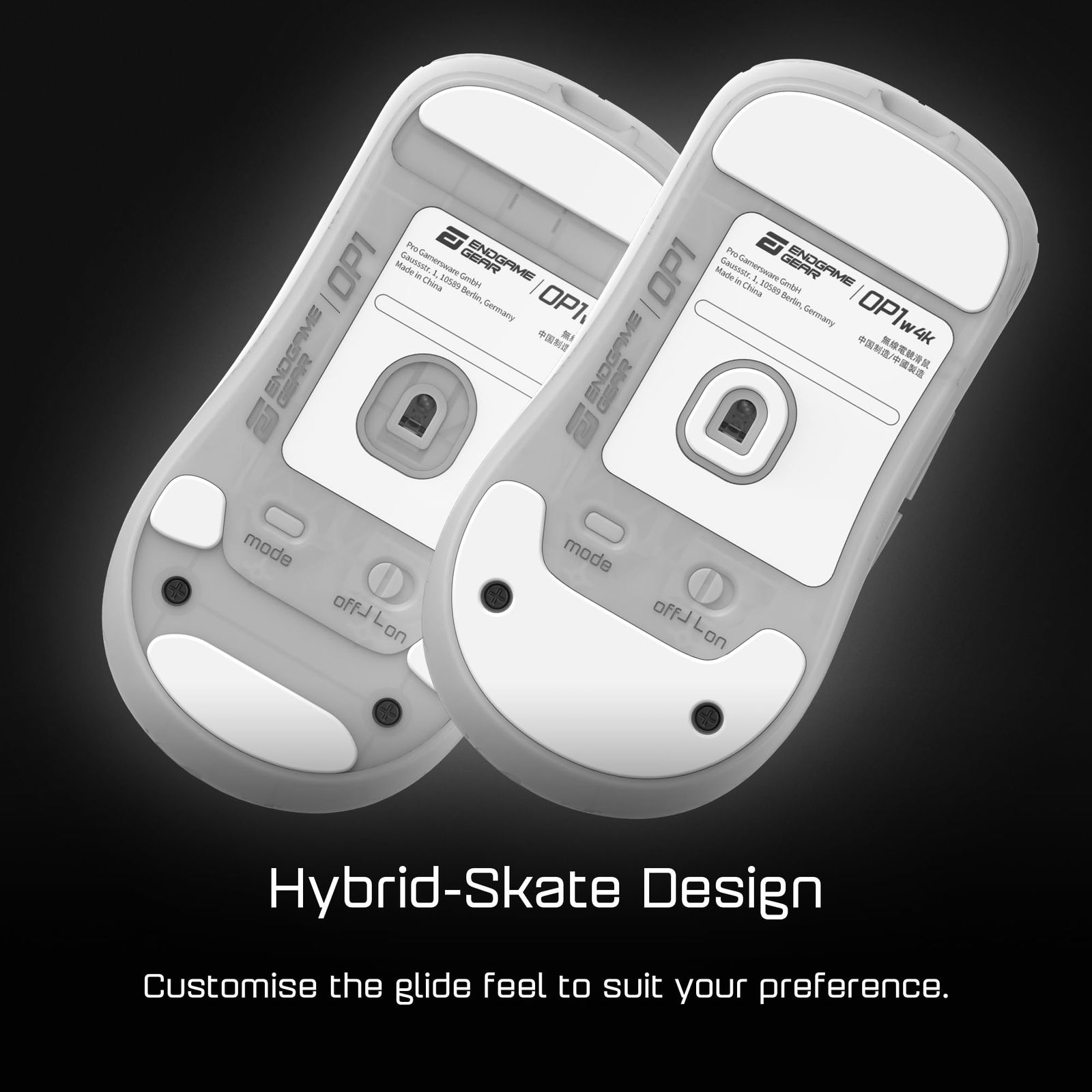 エンドゲームギア Endgame Gear OP 1 w 4 K ワイヤレスゲーミングマウス 4000 Hz ポーリングレート Kailh GXスイッチ PixArt PAW 3395 センサー ホワイトフロスト EGG-OP K-WF