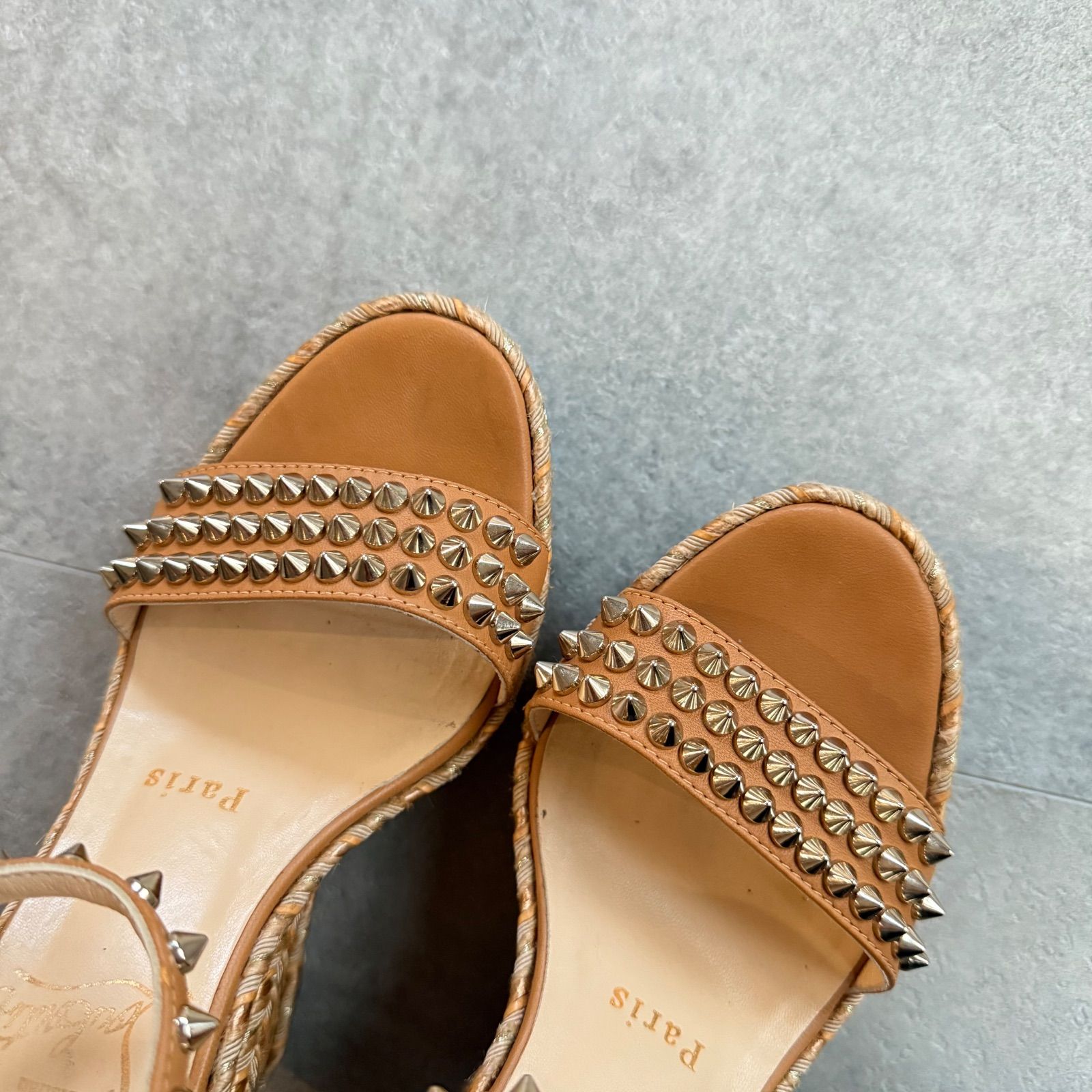 美品 ルブタン Christian Louboutin カタクロウ ウェッジソール