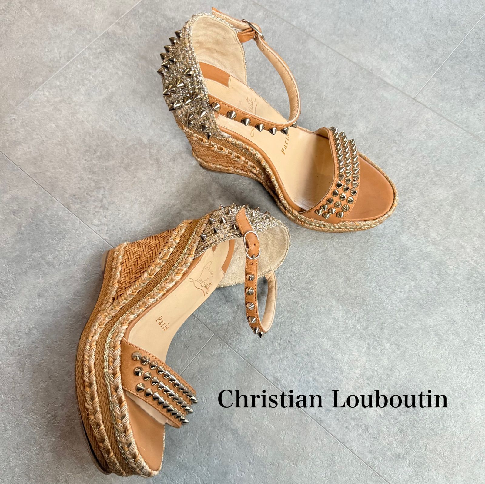 クリスチャンルブタン　カタクロウ　サンダル 美品 ルブタン Christian Louboutin カタクロウ ウェッジソール