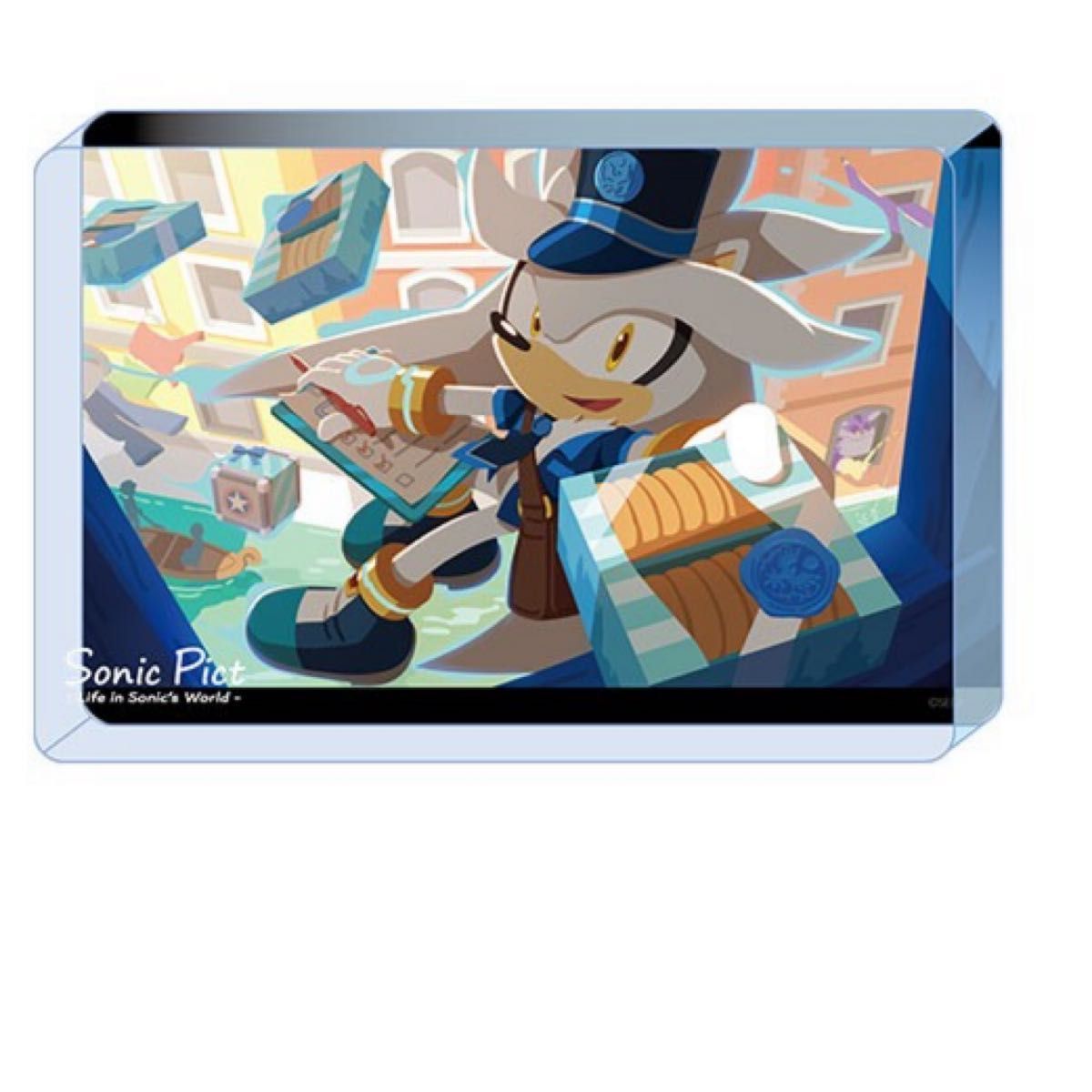 ソニック　シルバー　アクリルブロック　SEGAストア　SONIC PICT ソニックザヘッジホッグ シルバー アクリルブロック SEGAストア SONIC