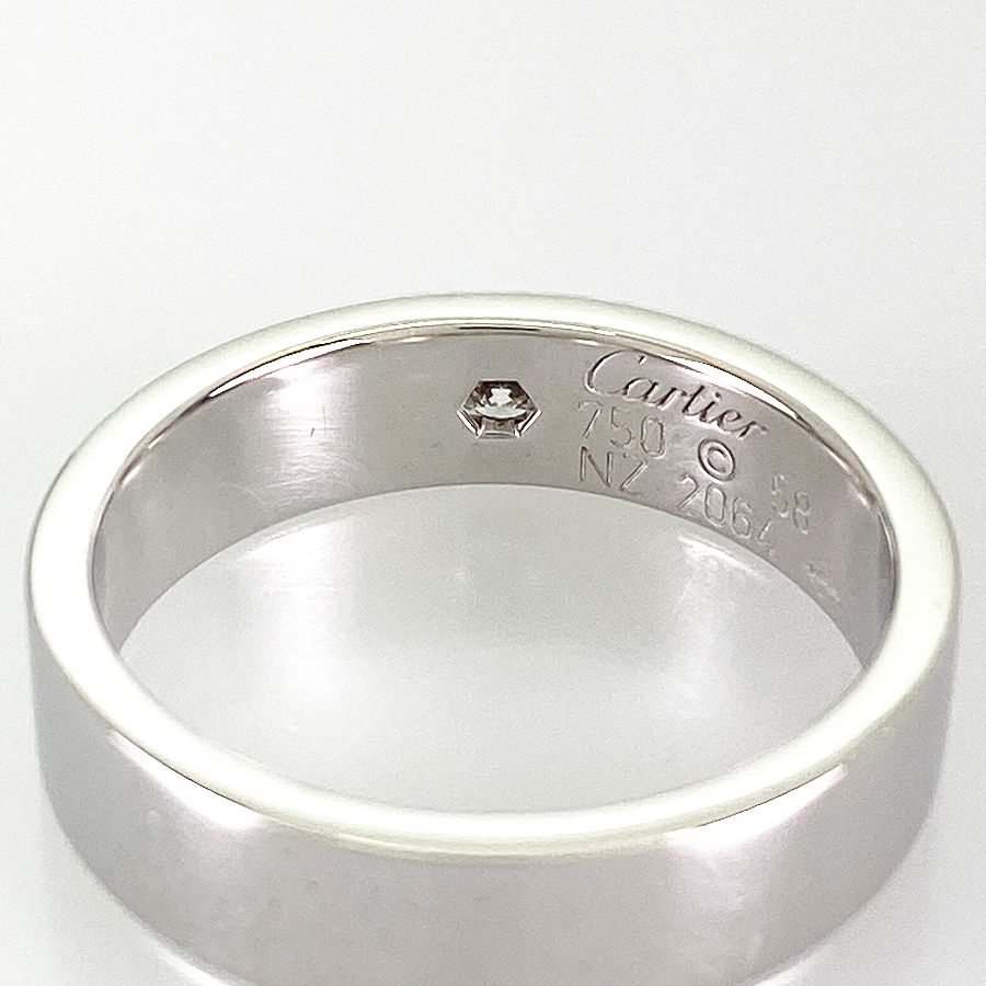 カルティエ Cartier ラブ K18WG ダイヤモンド 18号(58) リング sss
