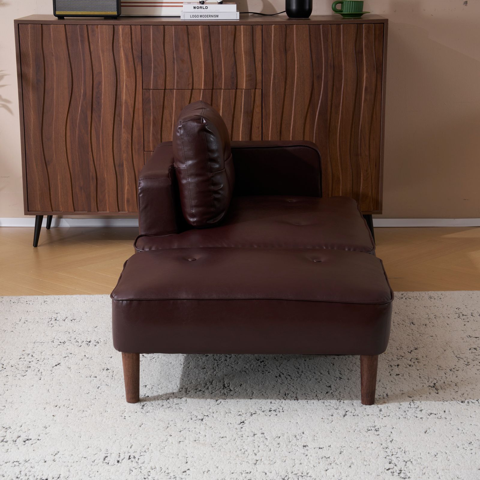 ソファベッド PUレザー