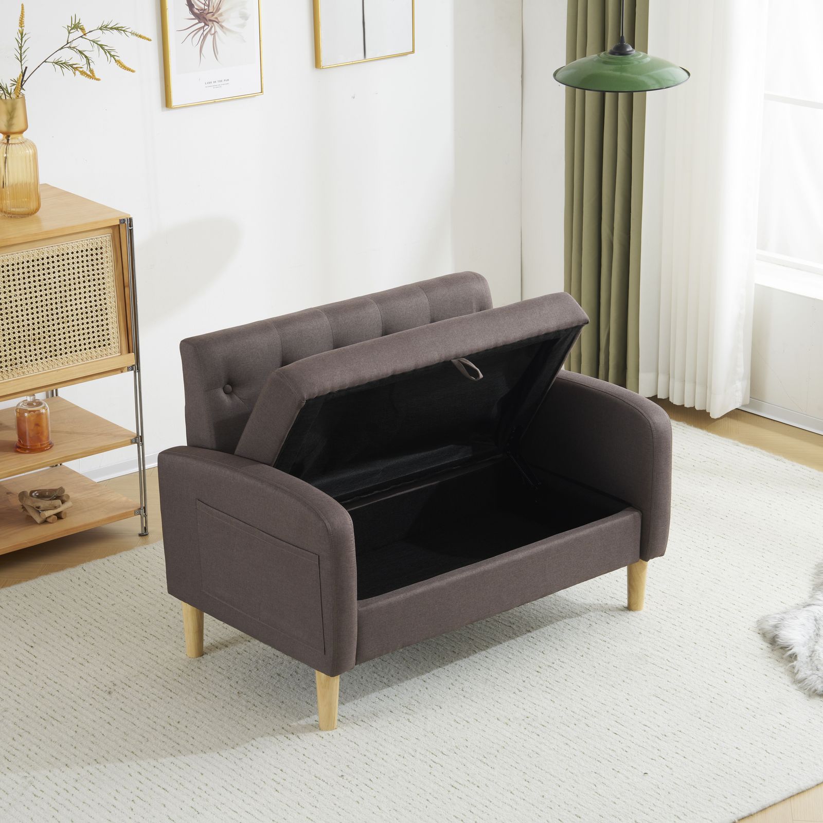  数量 ソファ 2人掛け 収納機能 クッション2個付き ローソファ 犬用ソファ 2人掛け 3人掛けソファ ソファ ソファベッド