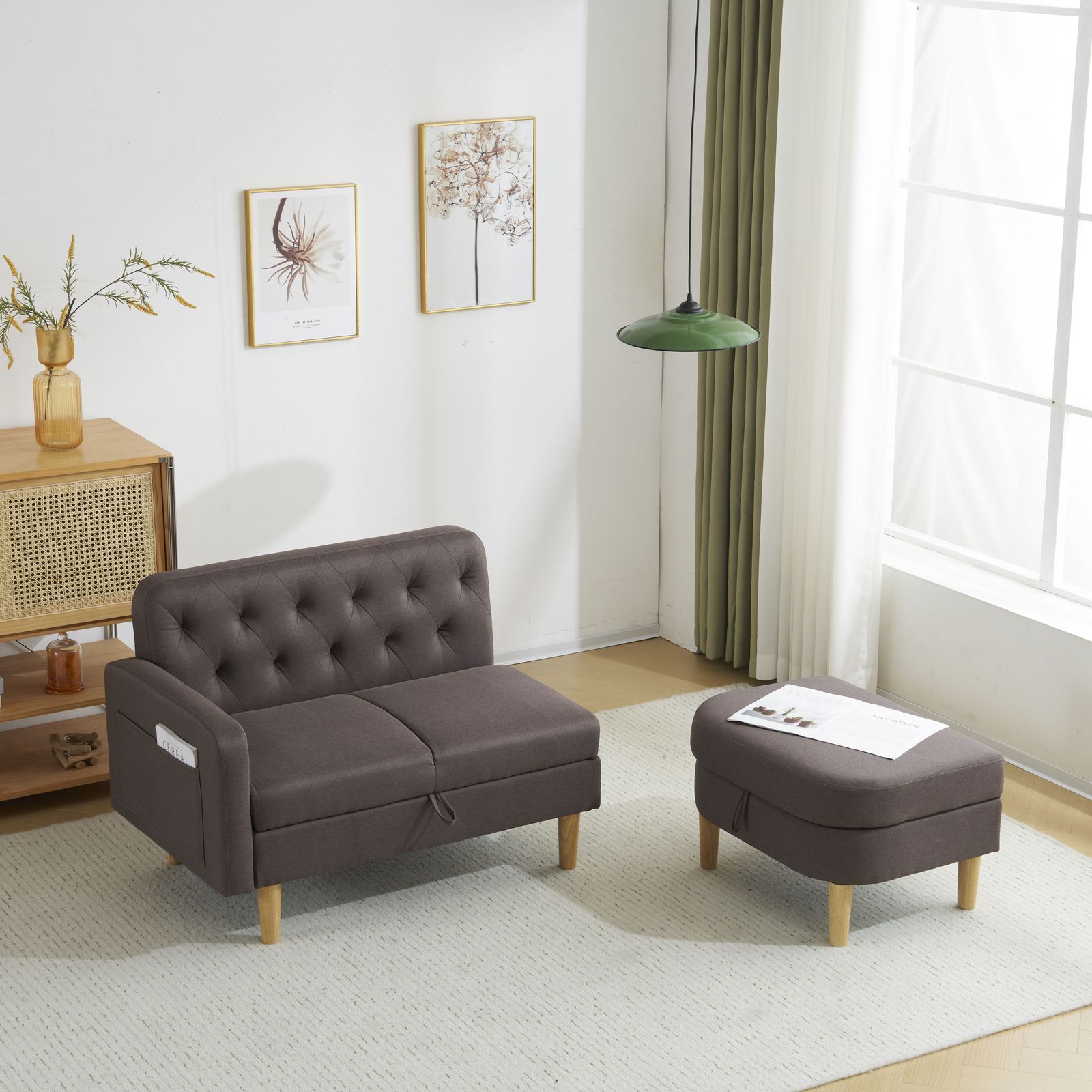 カウチソファ 収納機能