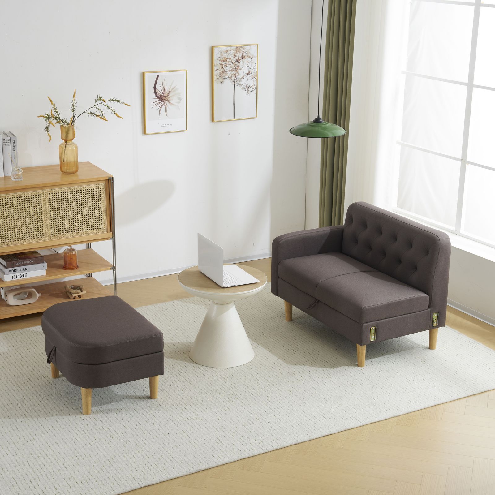 左右に使える片肘