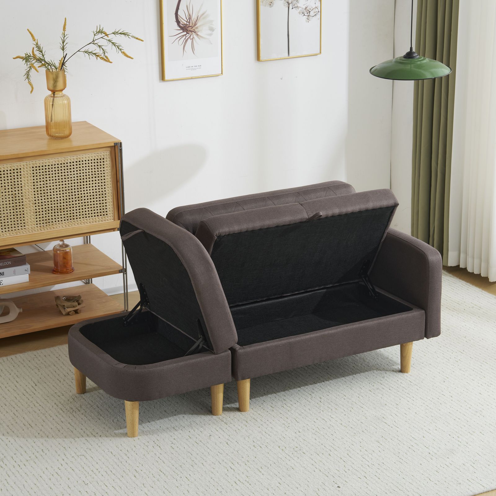 左右に使える片肘