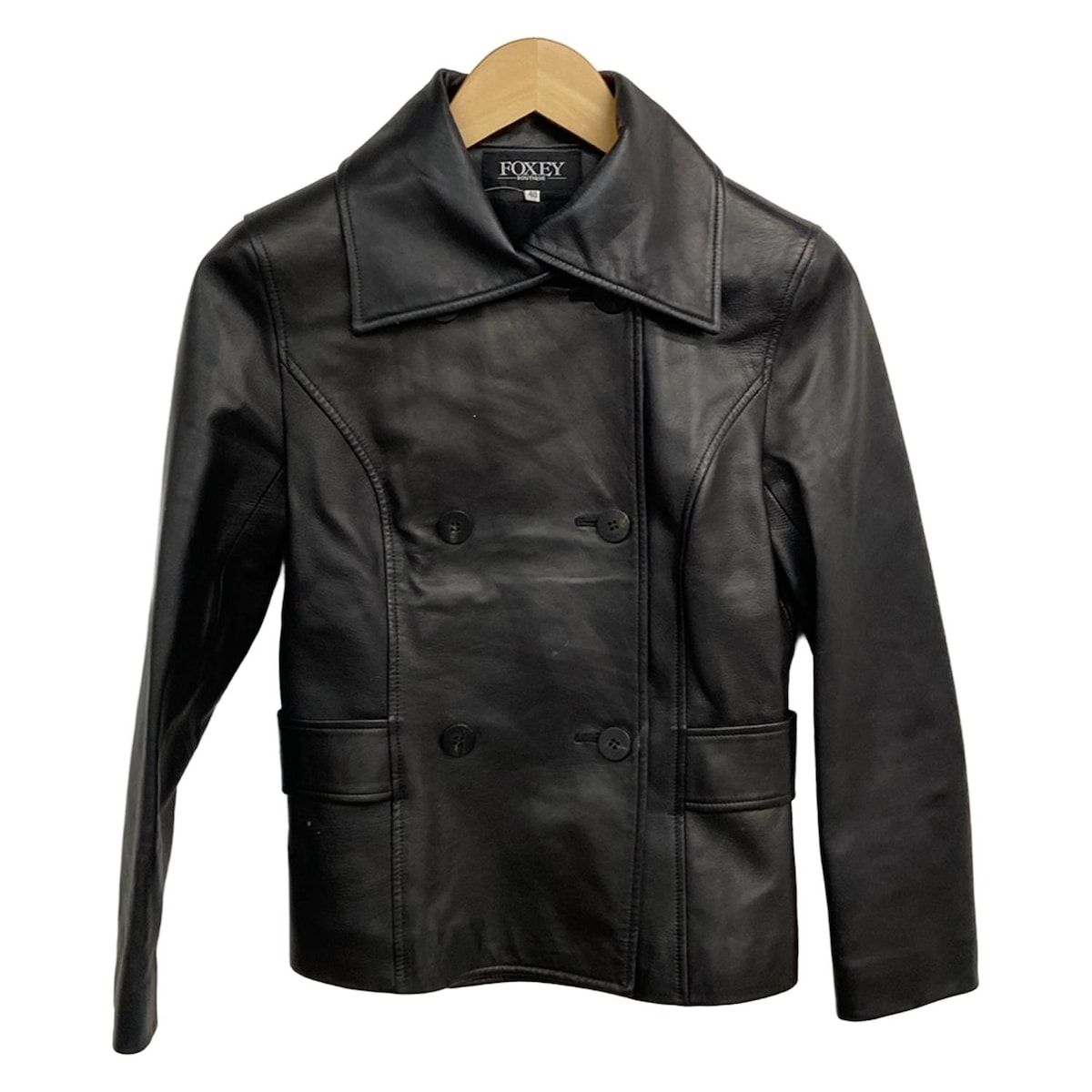 FOXEY フォクシー ライダースジャケット サイズ40 M レディース - 14847 黒 長袖 秋 冬