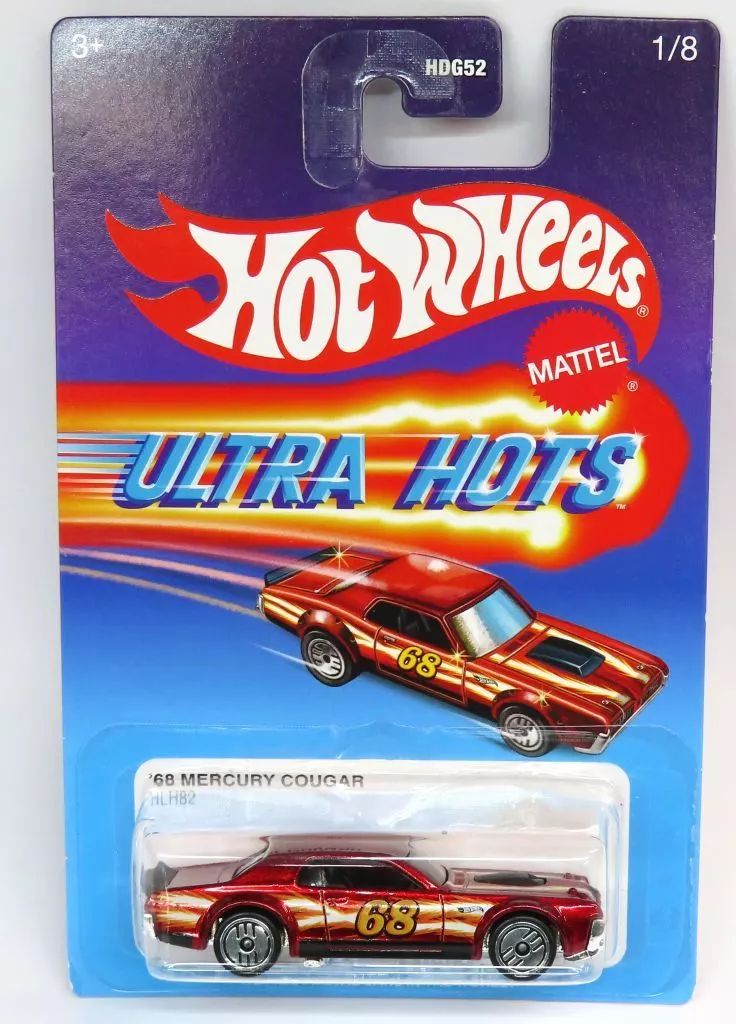 中古】ミニカー 1/64 '68 MERCURY COUGAR(レッド×ホワイト) 「Hot
