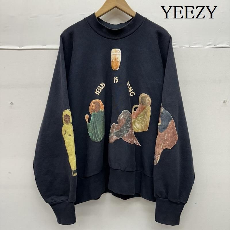 イージー USA製 JESUS IS KING モックネック プリント スウェット プルオーバー メンズ - ISItems【USED】【古着】【】50148292