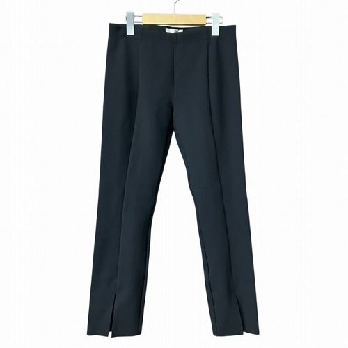 【中古】ザロウ THE ROW THILDE PANT レギンスパンツ ストレッチ スリット 黒 ブラック M 3448 K106 ■GY41 ザロウ THE ROW THILDE PANT レギンスパンツ ストレッチ スリット 黒
