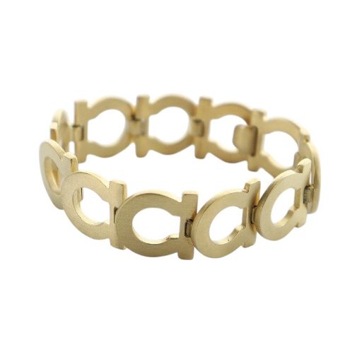 美品！人気！サルヴァトーレフェラガモ　ガンチーニ　バングル　レッド/ゴールド サルヴァトーレフェラガモ Salvatore Ferragamo バングル ブレスレット