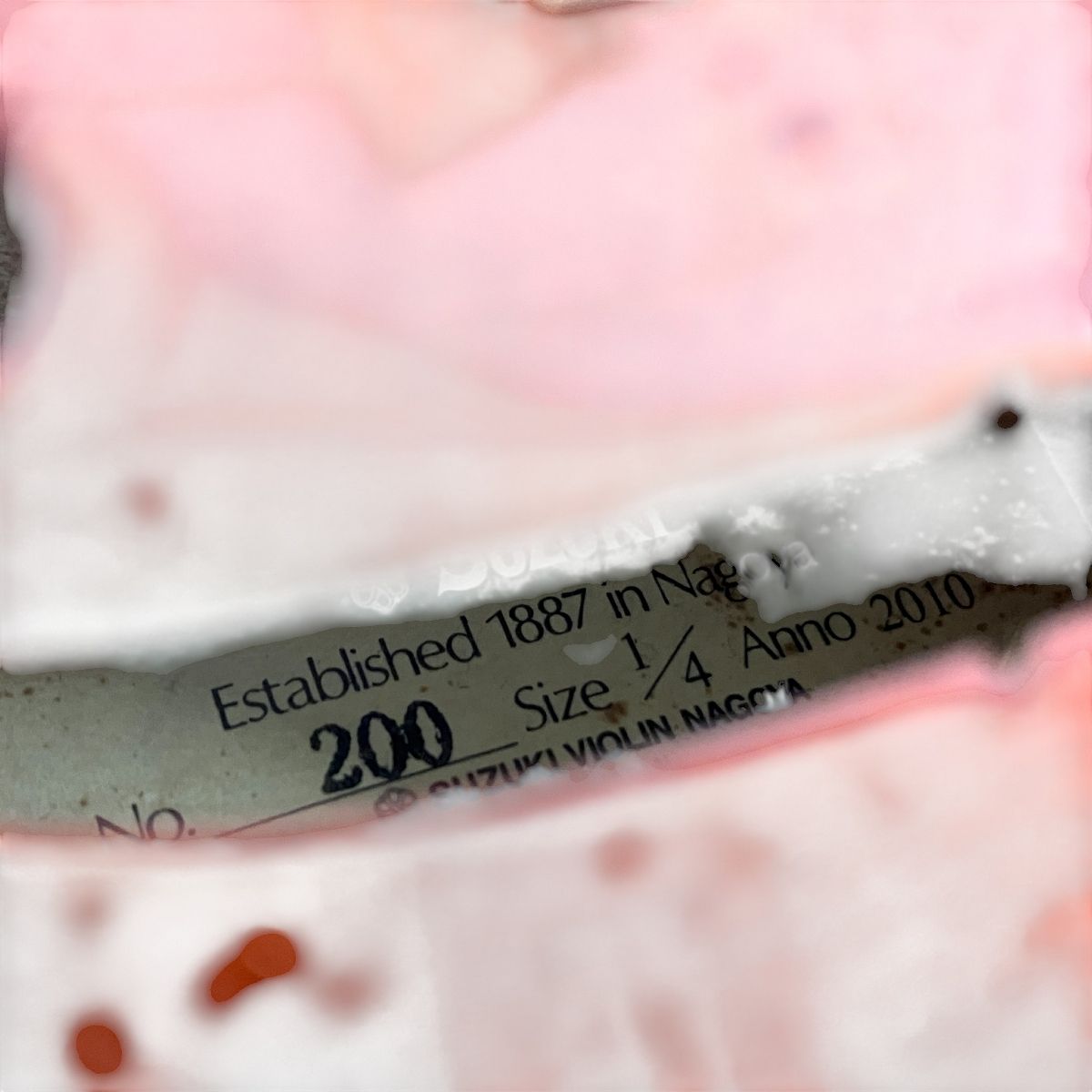 SUZUKI BIM 574 T スズキ バイオリン No 200 Size 1 4 Anno 2010 ハードケース付