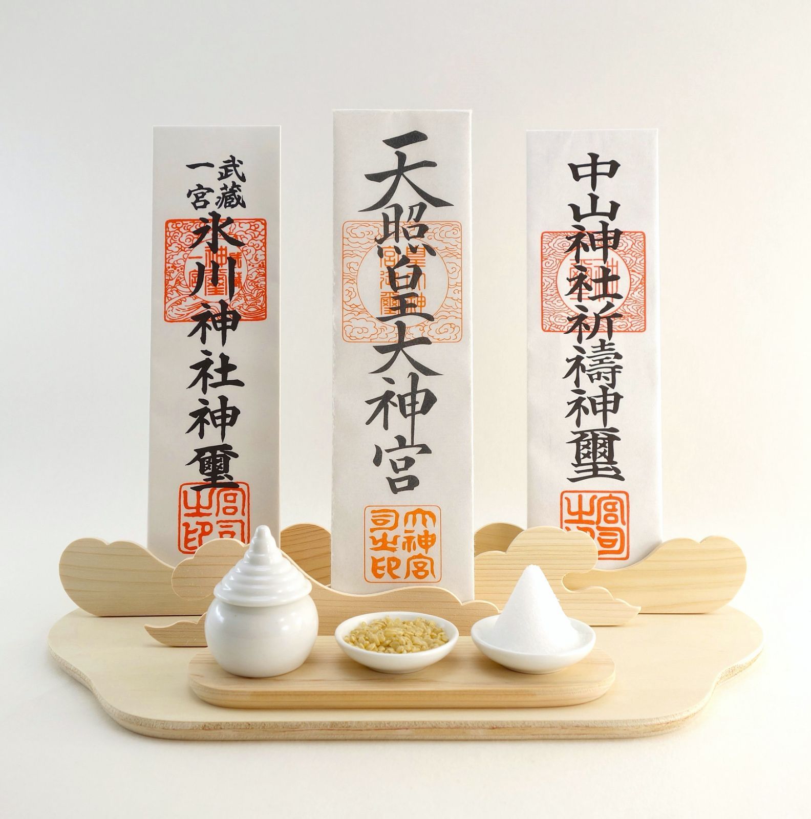 御札立て（みはしら）神具3点セット 置き専用 お札立て 神棚