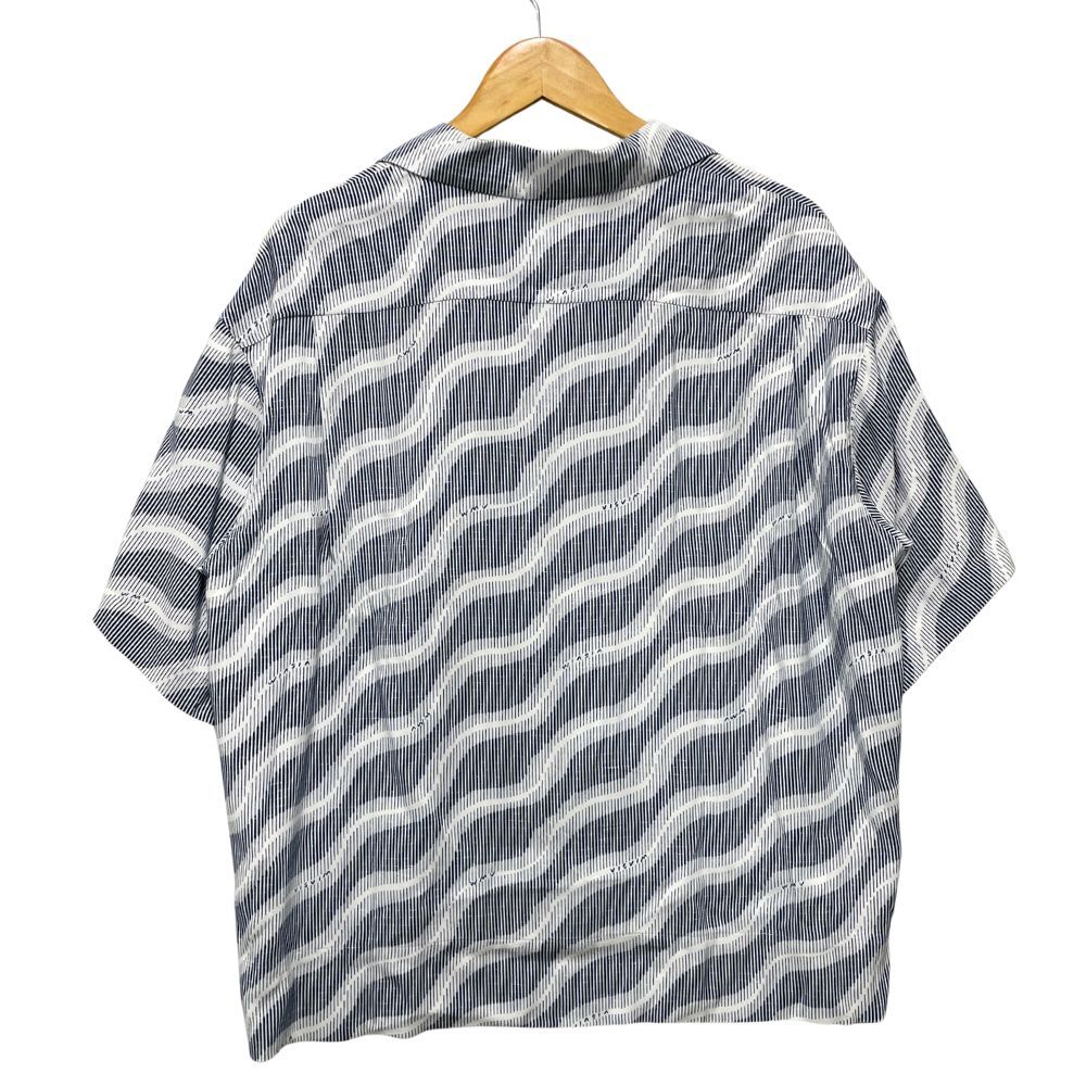 VISVIM ビズビム 品番 COPA SHIRT S レーヨン 半袖シャツ ネイビー×ホワイト サイズ2 53093