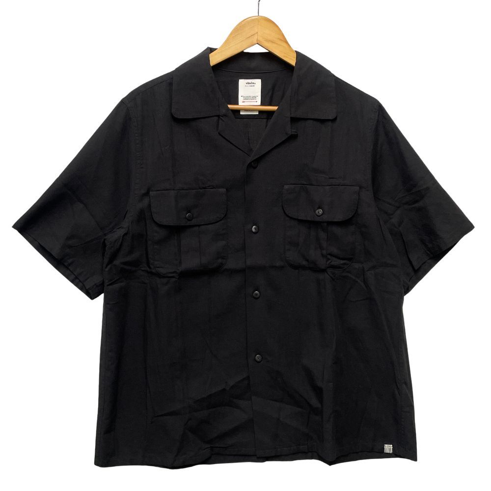 VISVIM ビズビム 品番 0124105011010 KEESEY G.S. SHIRT S/S  シルク 半袖シャツ ブラック サイズ2 正規品 / 53094 VISVIM ビズビム 品番 0124105011010 KEESEY G.S. SHIRT S/S シルク