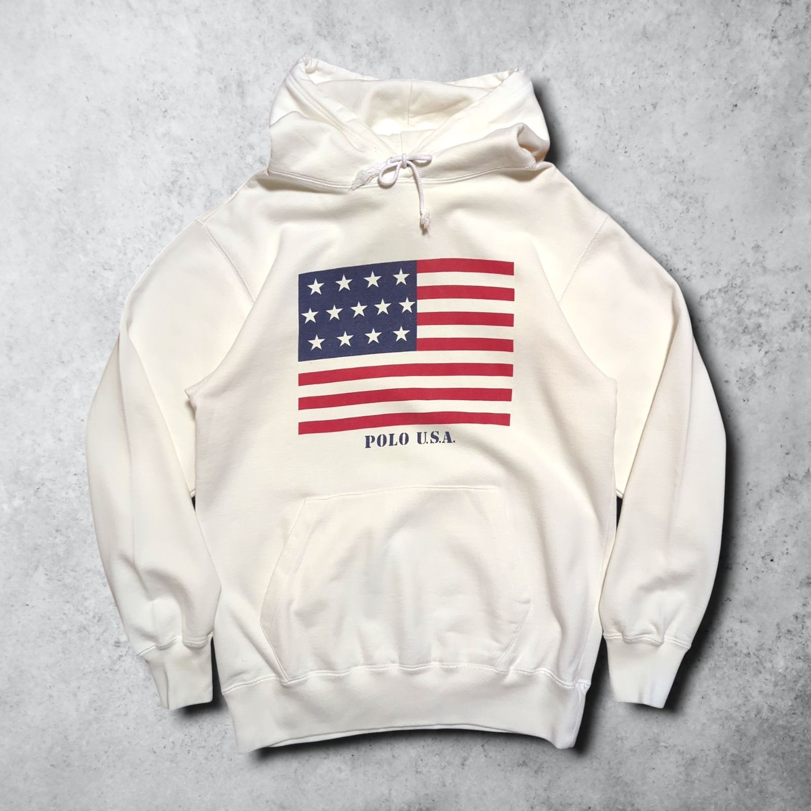 Polo Ralph Laurenパーカーボックスロゴ polo country RALPH LAUREN POLO COUNTRY ラルフローレン ポロカントリー 90s 星条旗