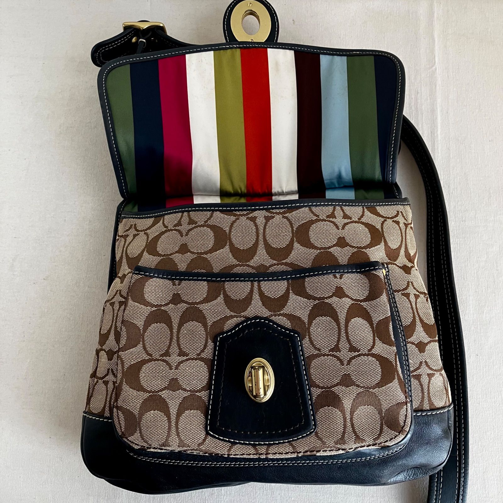 Rare Coach 65th Limited Edition y2k Signature Legacy Turnlock Bag 