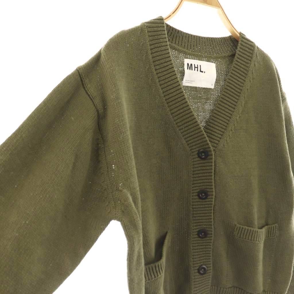 新品タグ付き　2024AW マーガレットハウエル　カーディガン　ウール　深緑　Ⅱ マーガレットハウエルウールカーディガン