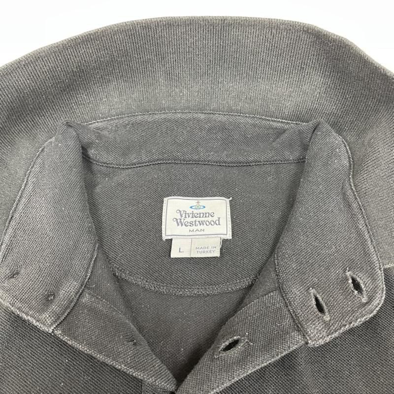 ヴィヴィアンウエストウッドマン 半袖 ポロシャツ オーブ ロゴ 刺繍