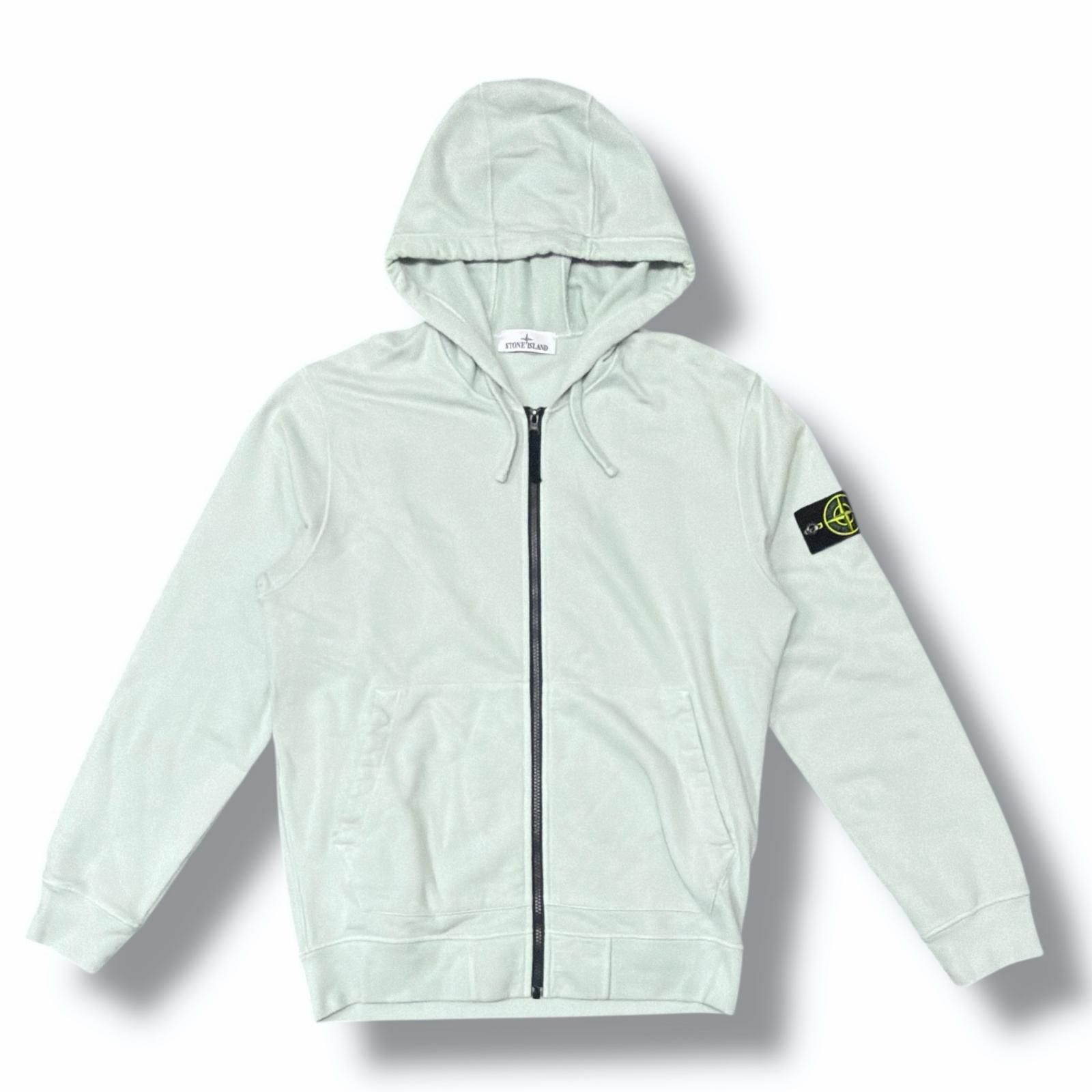 STONE  ロゴパッチ コットンジップアップフーディ STONE ロゴパッチ コットンジップアップフーディ STONE ロゴパッチ