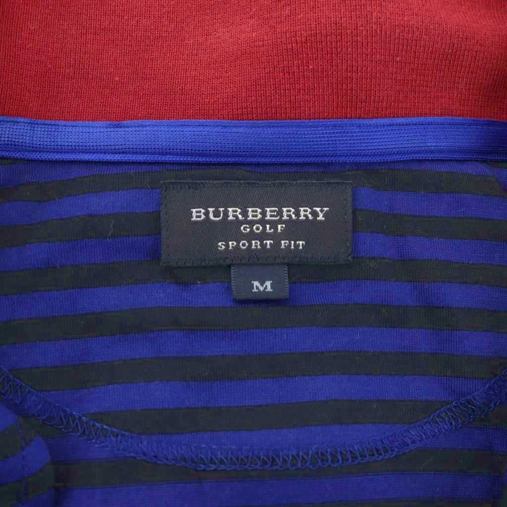 バーバリーゴルフ BURBERRY GOLF カットソー ゴルフウェア 半袖 M 紺