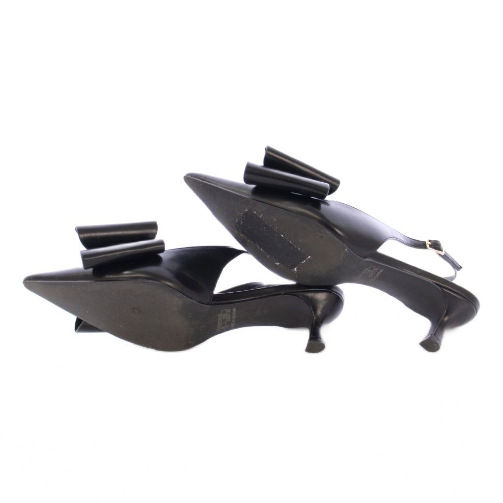 スナイデル SNIDEL ダブルリボンパンプス ストラップ ポインテッドトゥ